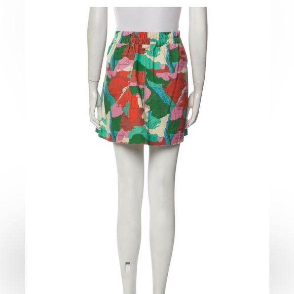 CLARE V. ginette map print mini skirt in multi XS - Picture 5 of 11
